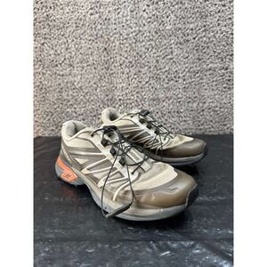 Salomon XT-Wings 2 Advanced Trail Running Shoe Vintage Khaki Orange Size 5M / 6W
